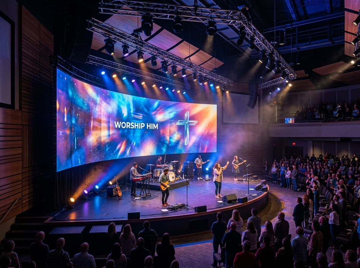 Stage and house of worship modular LED video wall
